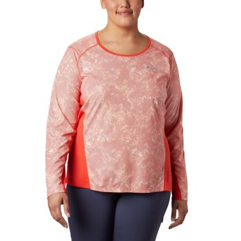 Columbia Solar Chill 2.0 Long Sleeve Plus Size, Sudaderas Rojos Para Mujer | 701349-DJS